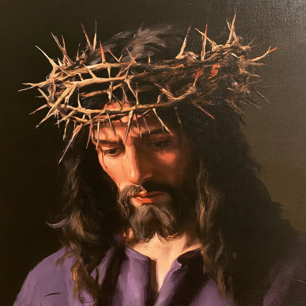 Jesus Crowned with Thorns — Silence beneath Copper Branches