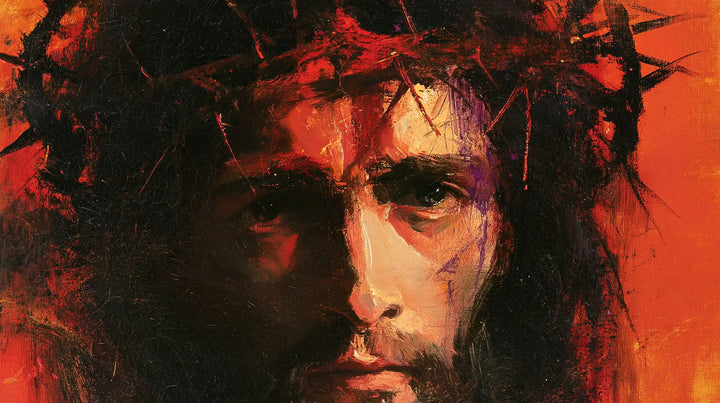 Jesus Crowned with Thorns — The Gaze Cut by Vermilion