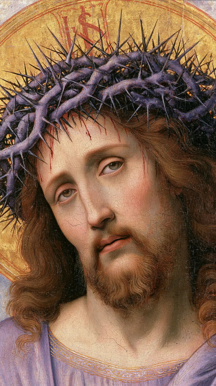 Jesus Crowned with Thorns — The Bowed Head beneath Lilac Branches