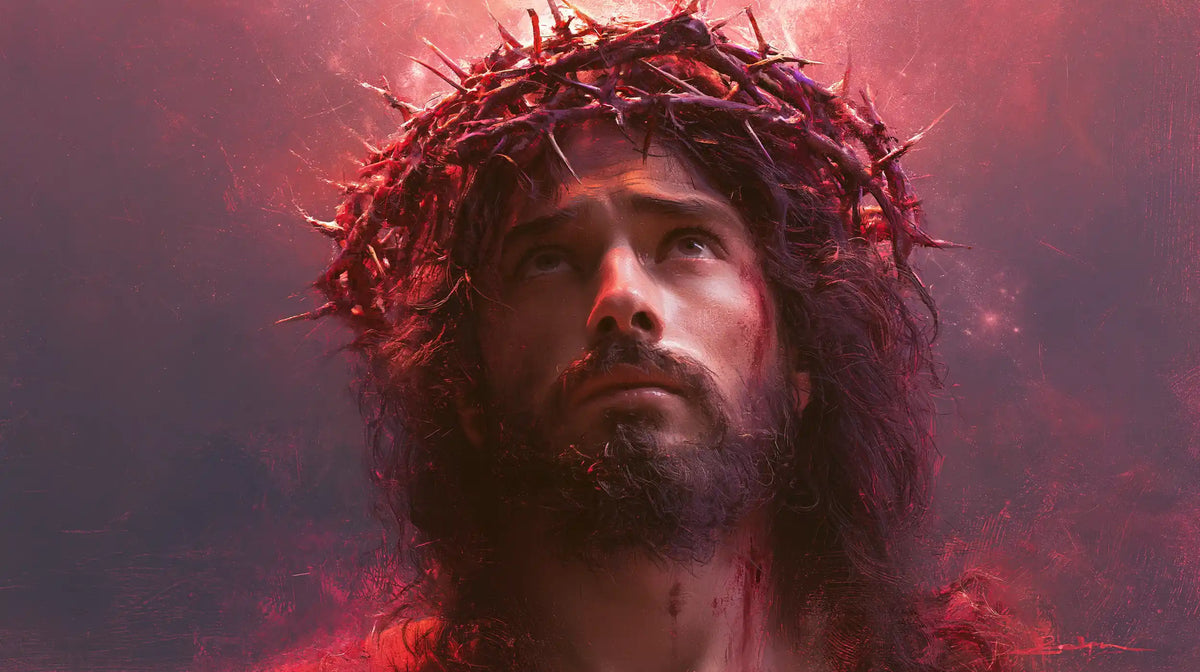 Jesus Crowned with Thorns — The Crown in a Raspberry Halo