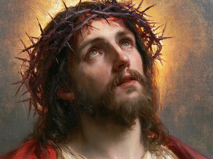 Jesus Crowned with Thorns — Eyes toward Unseen Rays