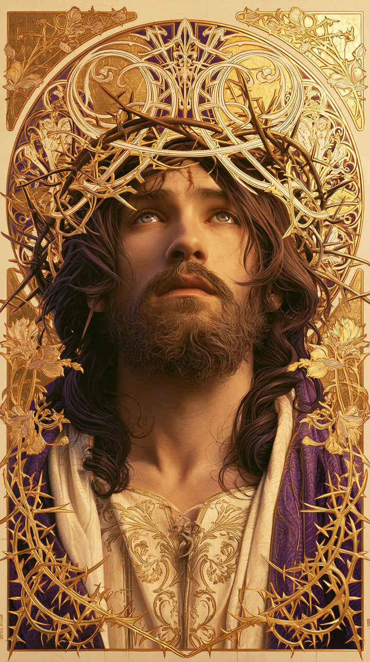 Jesus Crowned with Thorns - Sacred Art Nouveau · Portrait n° 2