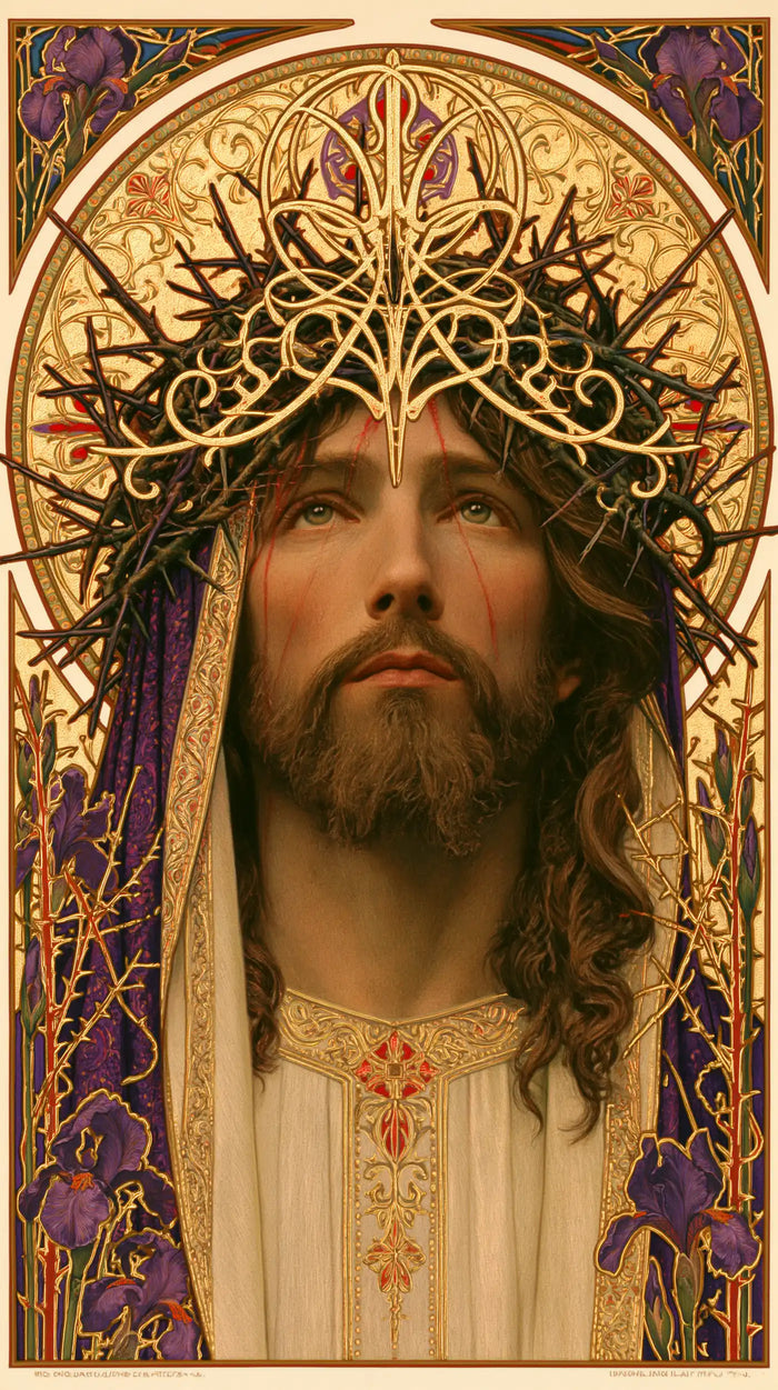 Jesus Crowned with Thorns - Sacred Art Nouveau · Portrait n° 5