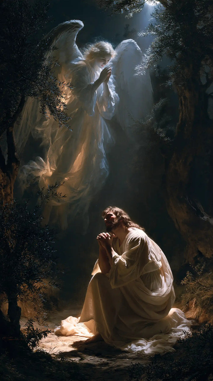 Jesus in Gethsemane - Jesus and the Consoling Angel · Portrait n° 4