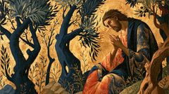 Jesus in Gethsemane — Prayer beside the Blue Olive Tree