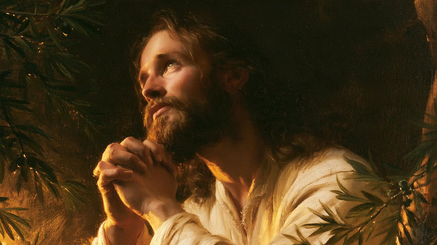 Jesus in Gethsemane — The Face in the Russet Glow