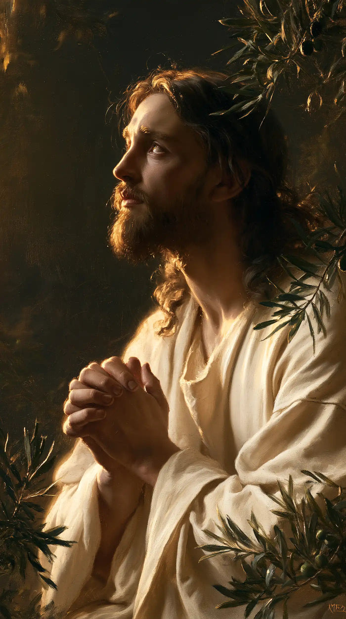 Jesus in Gethsemane - Devotional Portrait of Jesus in Gethsemane · Portrait n° 8