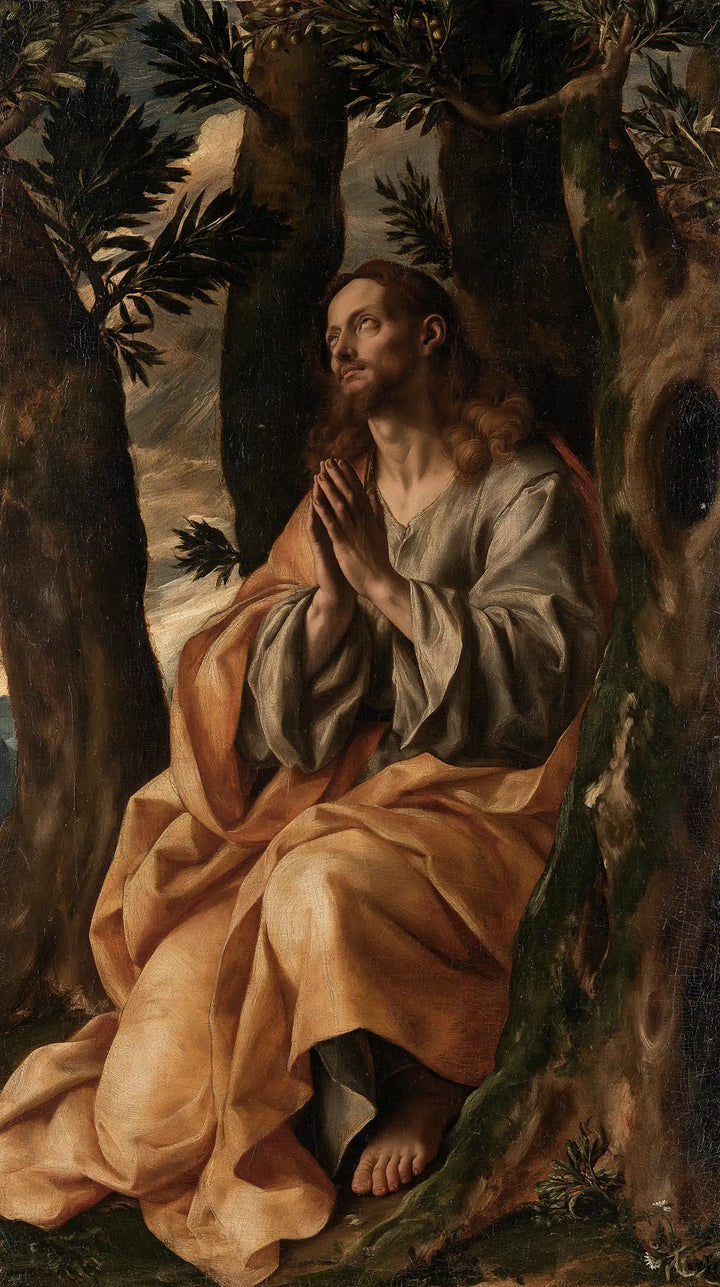 Jesus in Gethsemane — Light in the Wheat-Coloured Cloak