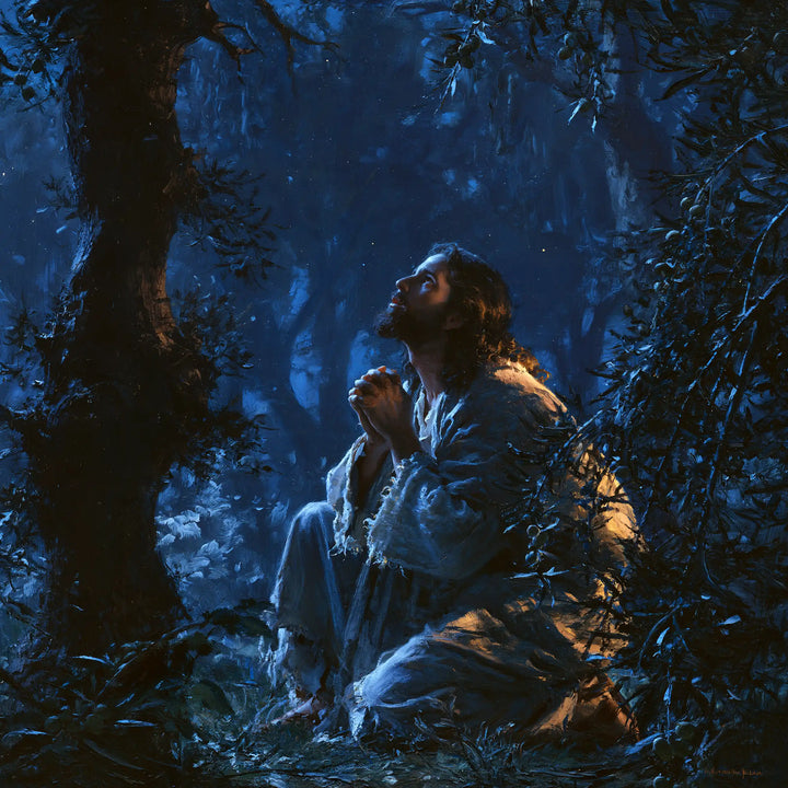 Jesus in Gethsemane — Hope in the Garden of Little Lights