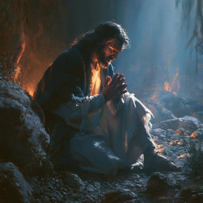 Jesus in Gethsemane - Sacred Agony · Square n° 2
