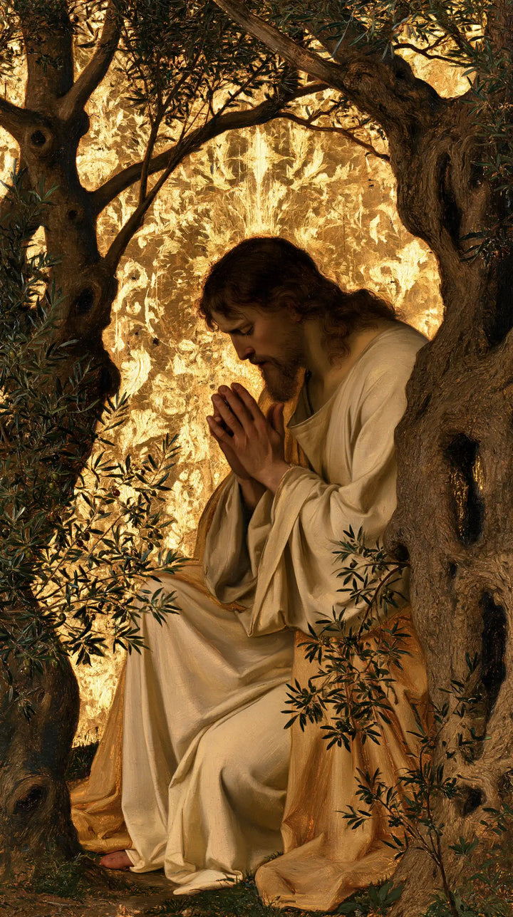 Jesus in Gethsemane — Prayer against Warm Bark