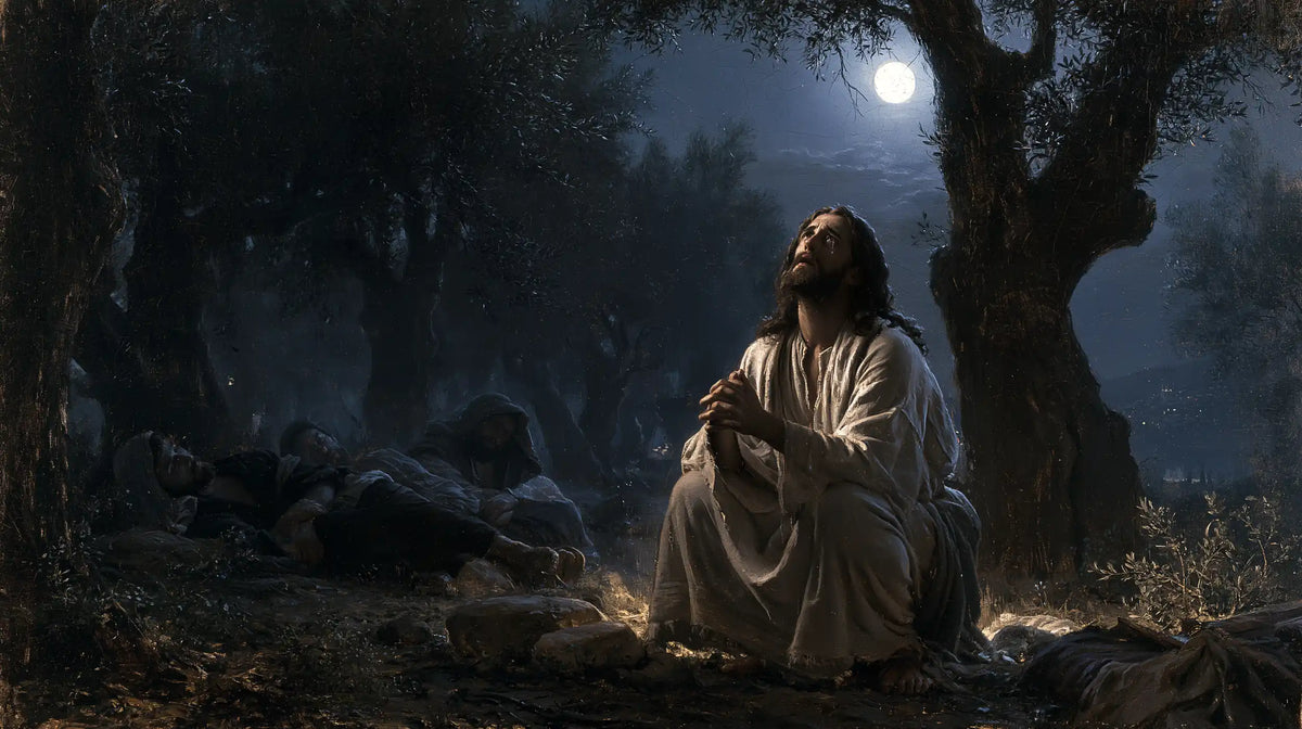 Jesus in Gethsemane - Jesus and the Sleeping Apostles · Landscape n° 17
