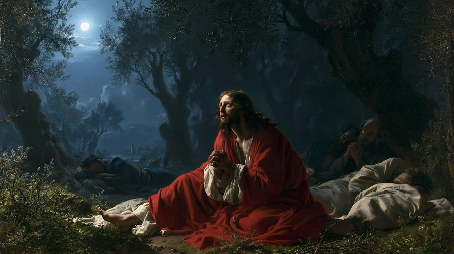 Jesus in Gethsemane - Jesus and the Sleeping Apostles · Landscape n° 19