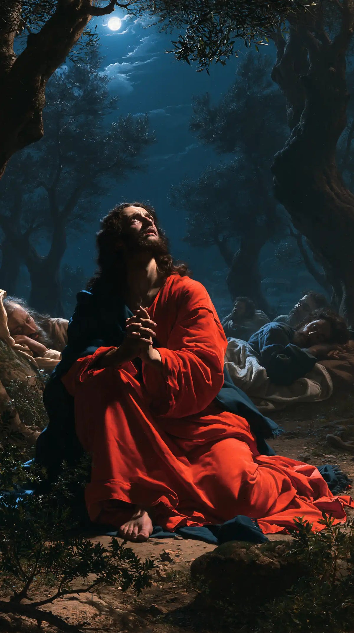 Jesus in Gethsemane - Jesus and the Sleeping Apostles · Portrait n° 3