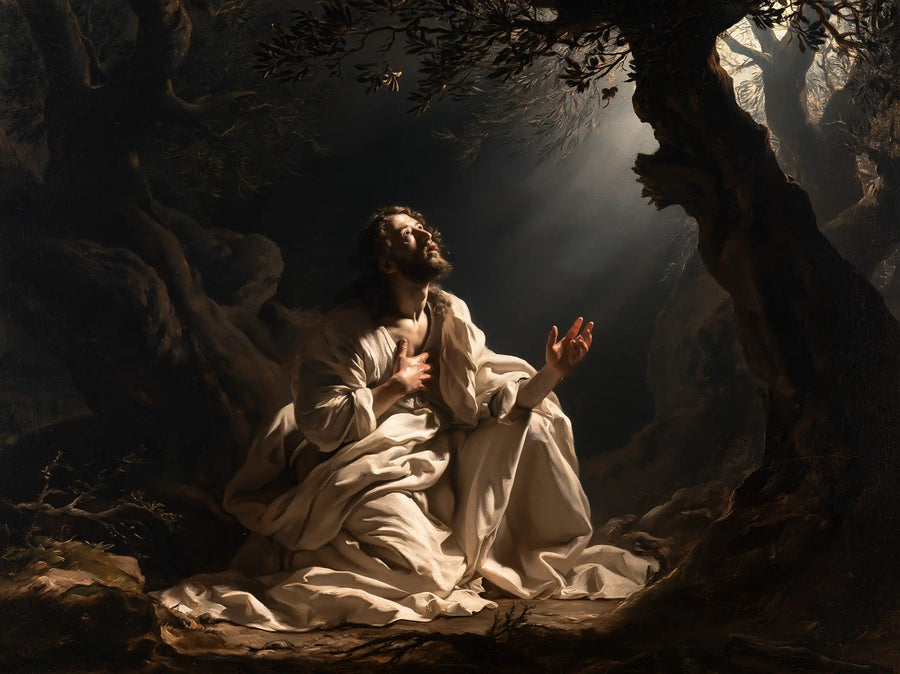 Jesus in Gethsemane — The Offering in Linen Folds
