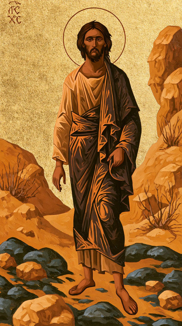 Jesus in the Desert - Contemporary Byzantine · Portrait n° 9
