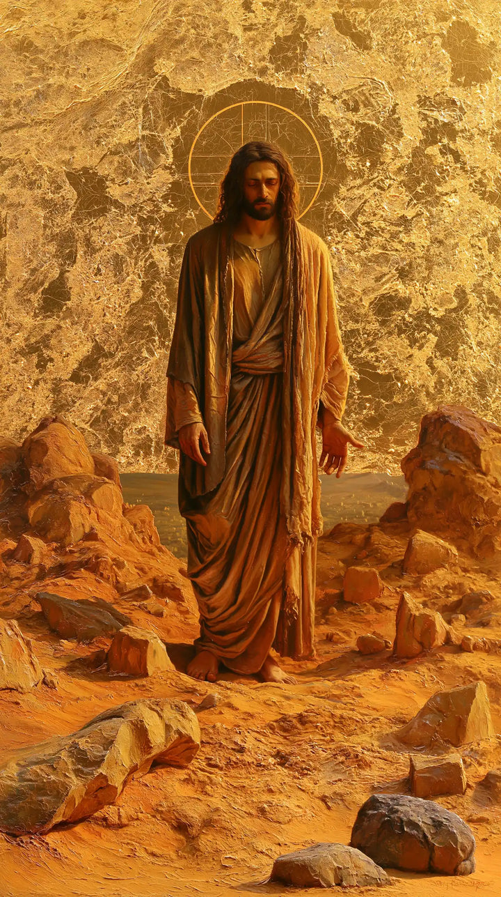 Jesus in the Desert - Sacred Gold · Portrait n° 5