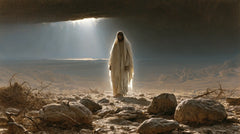 Jesus in the Desert — The White Veil beneath the Ashen Vault