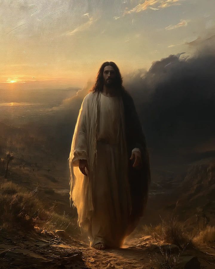 Jesus in the Desert — The White Walk and the Mantle of Night