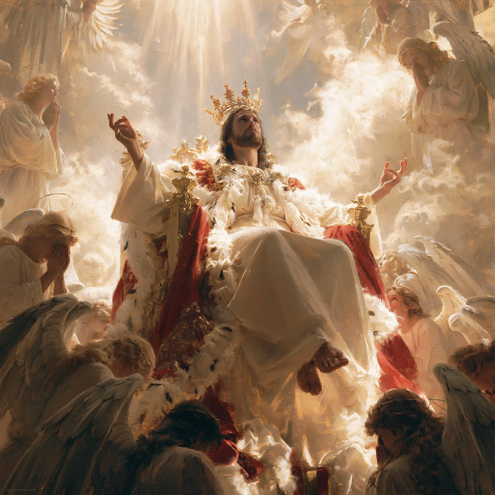 Jesus the King - Jesus the King with Angels · Square n° 4