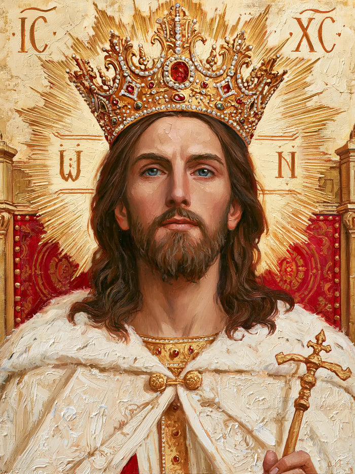 Jesus the King - Red, Ivory and Gold · Portrait n° 9