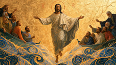 Jesus Walking on Water — Linen above Azure Spirals