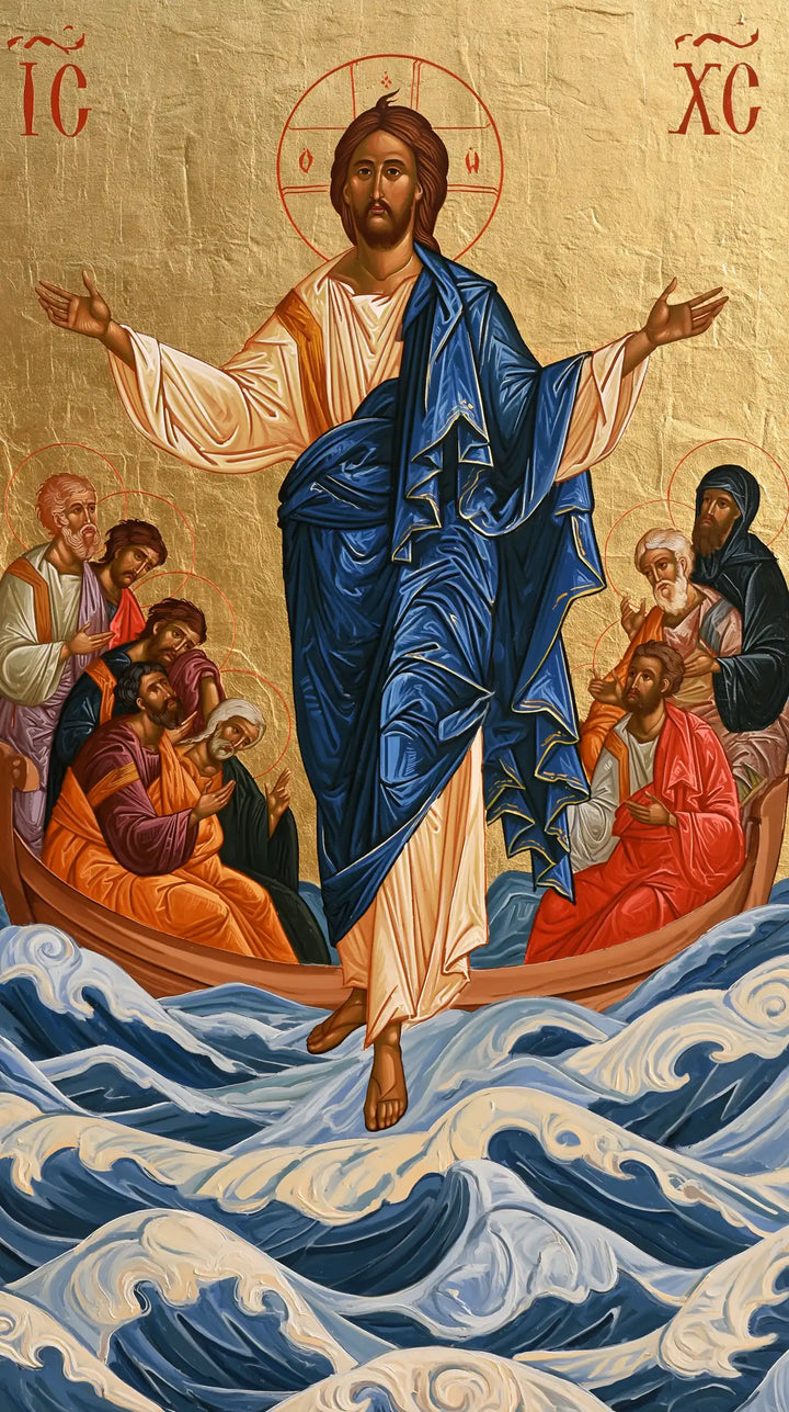 Jesus Walking on Water — The Open Gesture above the Pearl Swell