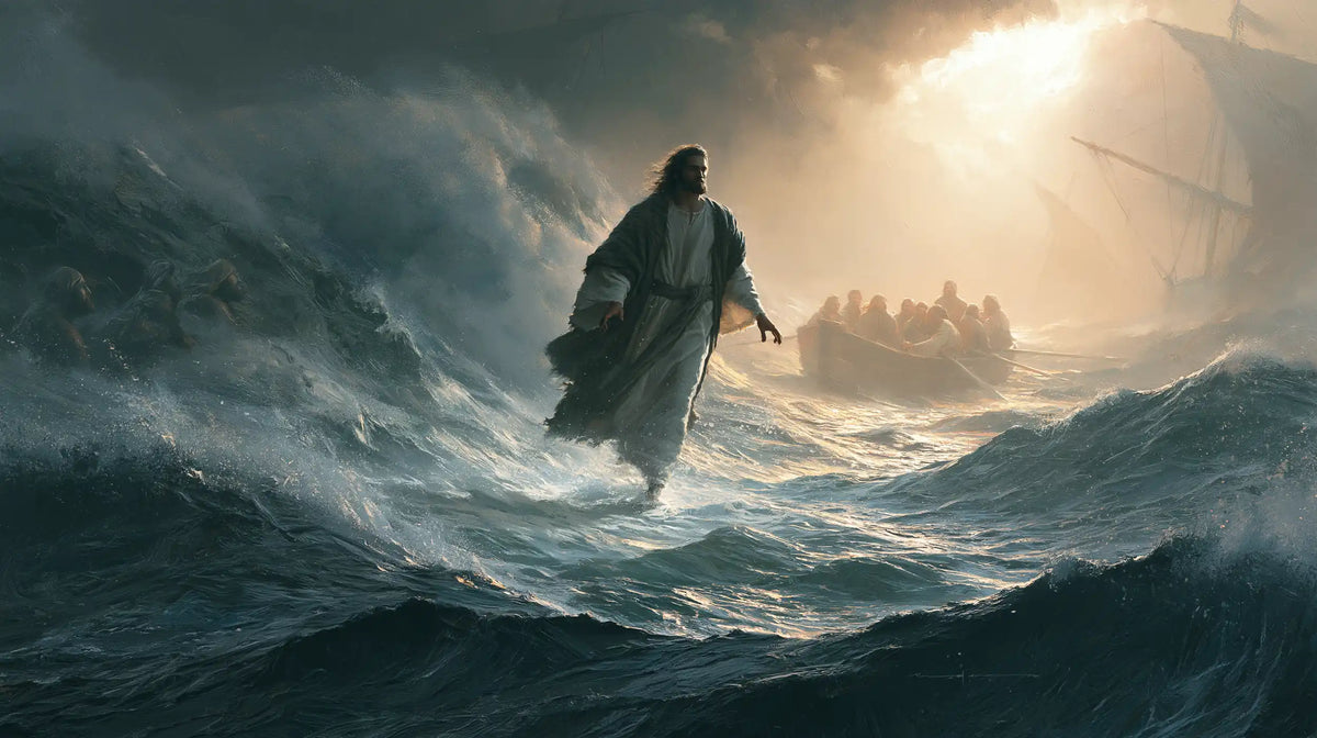 Jesus Walking on Water — The Dark Wind and the Golden Horizon