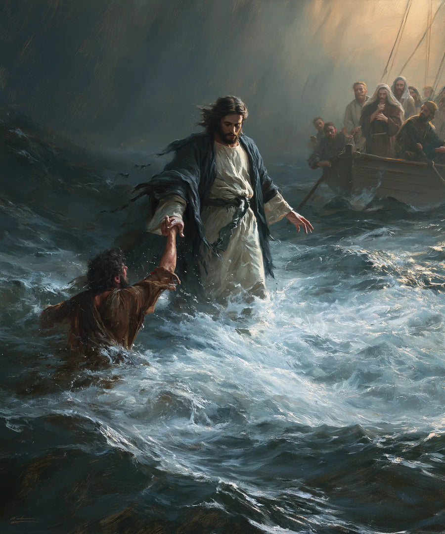 Jesus Walking on Water - Jesus Saves Peter · Portrait n° 23