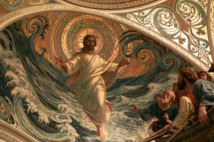 Jesus Walking on Water - Sacred Art Nouveau · Landscape n° 19