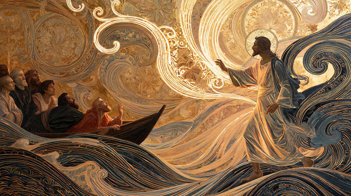 Jesus Walking on Water — The Raised Hand in the Chiselled Sky