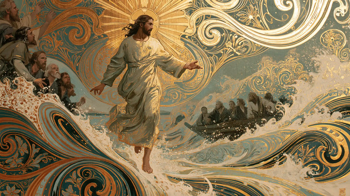 Jesus Walking on Water — Rays in the Garden of Waters