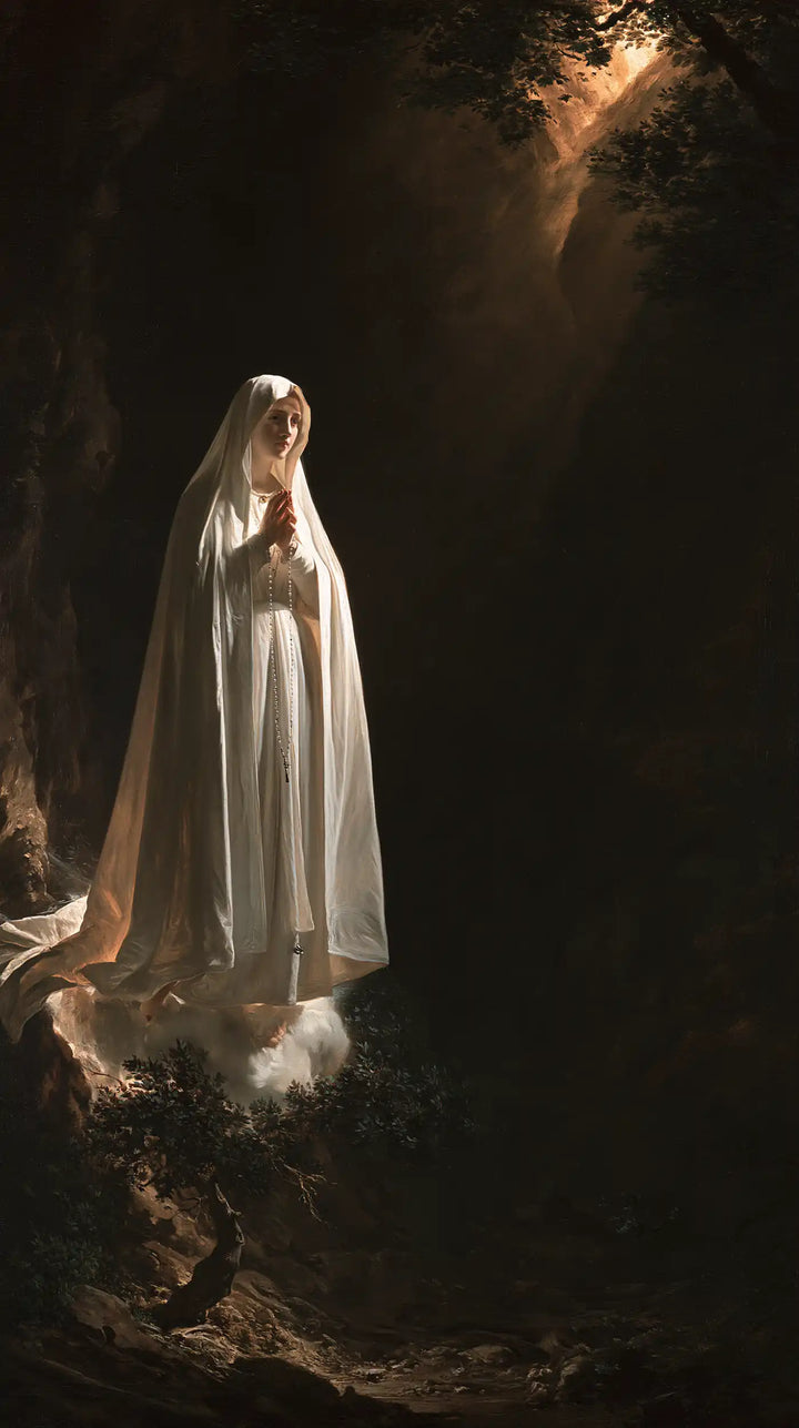 Our Lady of Fatima – Caravaggio Tenebrism · Portrait no. 3