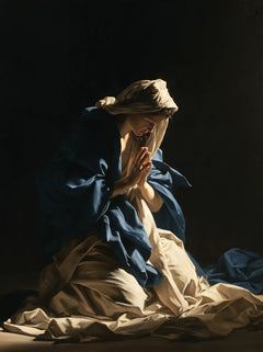 Virgin Mary in Prayer — The Brow beneath the Fold