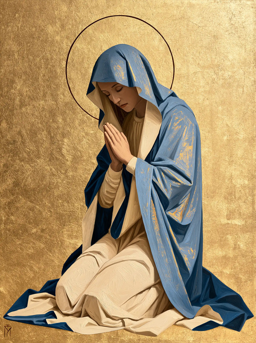 Virgin Mary in Prayer - Contemporary Byzantine · Portrait n° 14