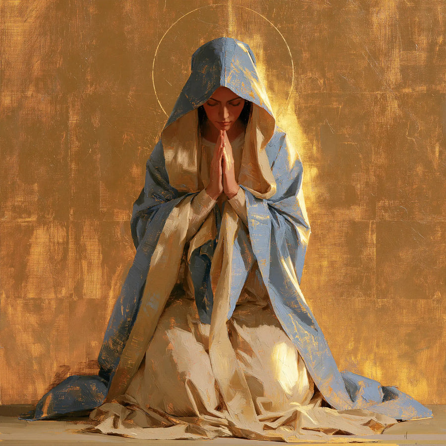 Virgin Mary in Prayer - Contemporary Byzantine · Square n° 2