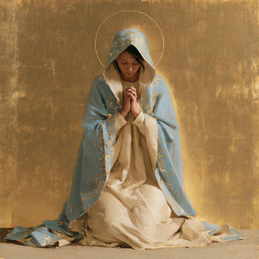 Virgin Mary in Prayer - Contemporary Byzantine · Square n° 12