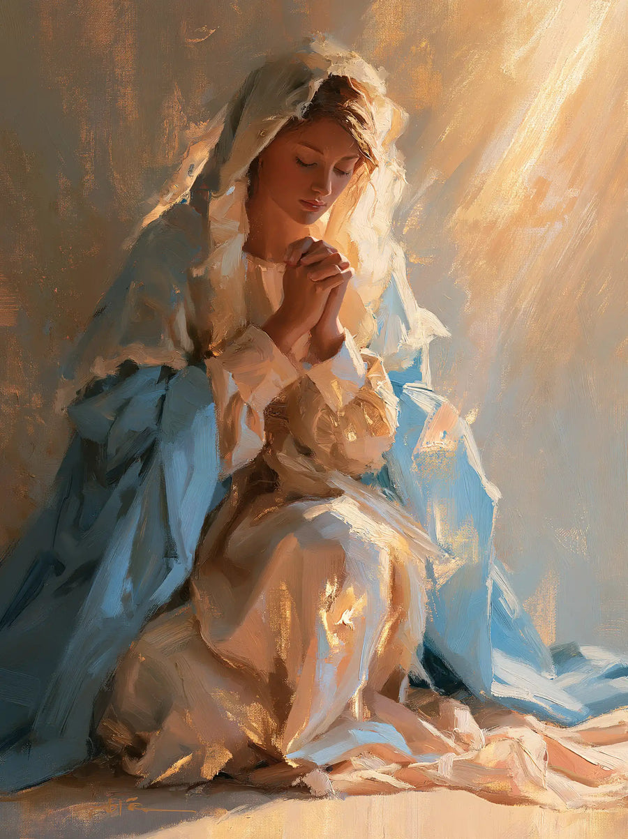 Virgin Mary in Prayer - Impressionist · Portrait n° 12