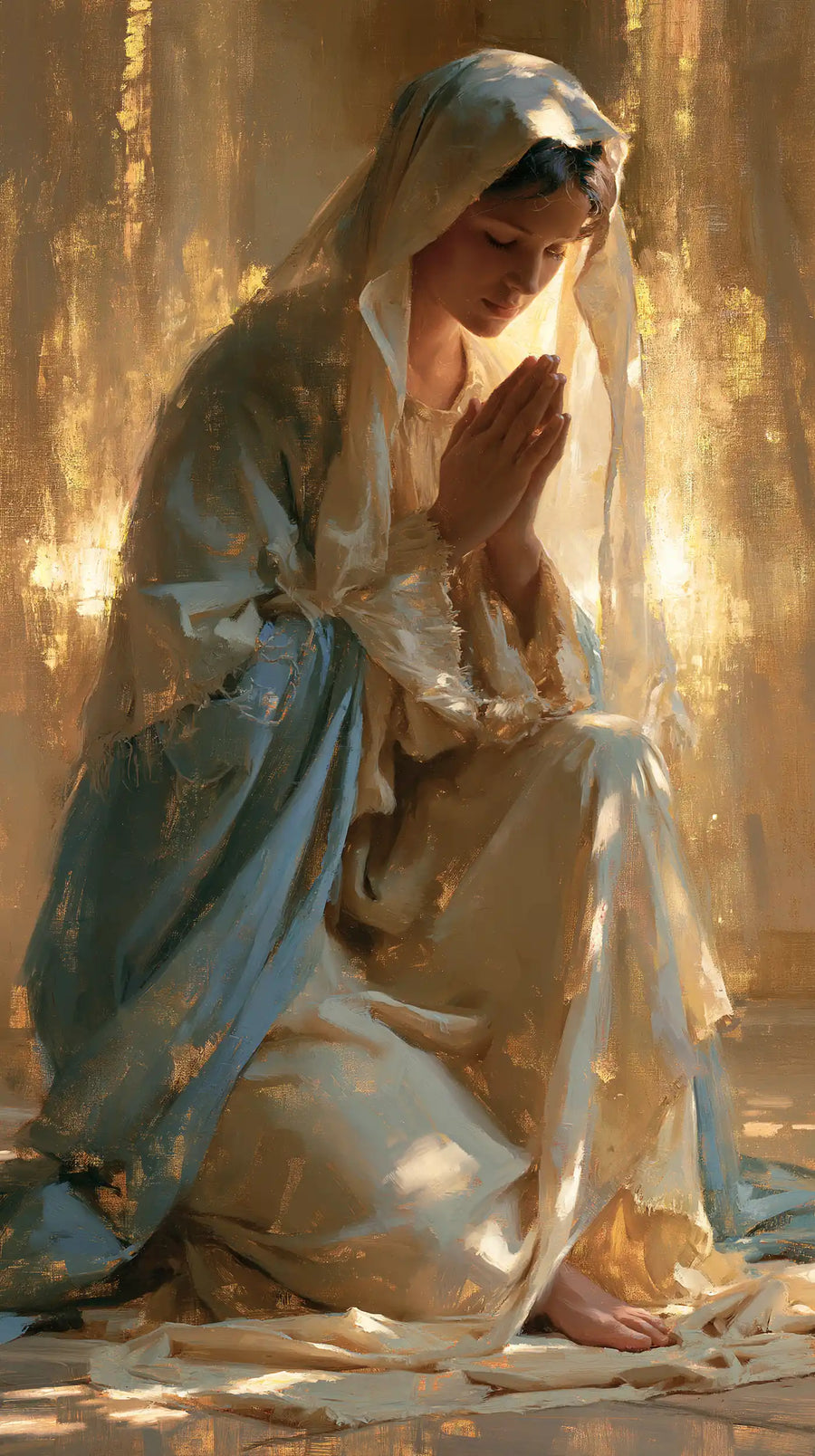 Virgin Mary in Prayer - Impressionist · Portrait n° 13