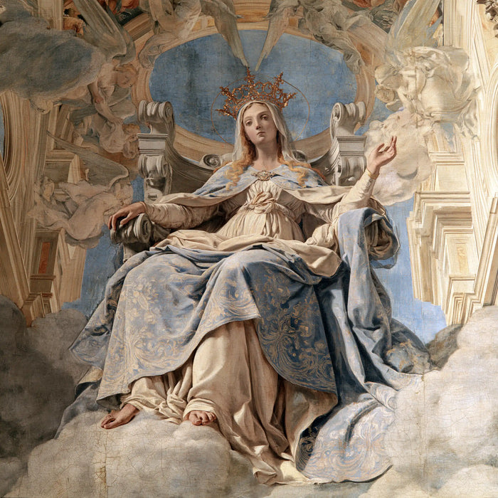Mary, Queen of Heaven — The Light Hand Beneath the Vault of Figures