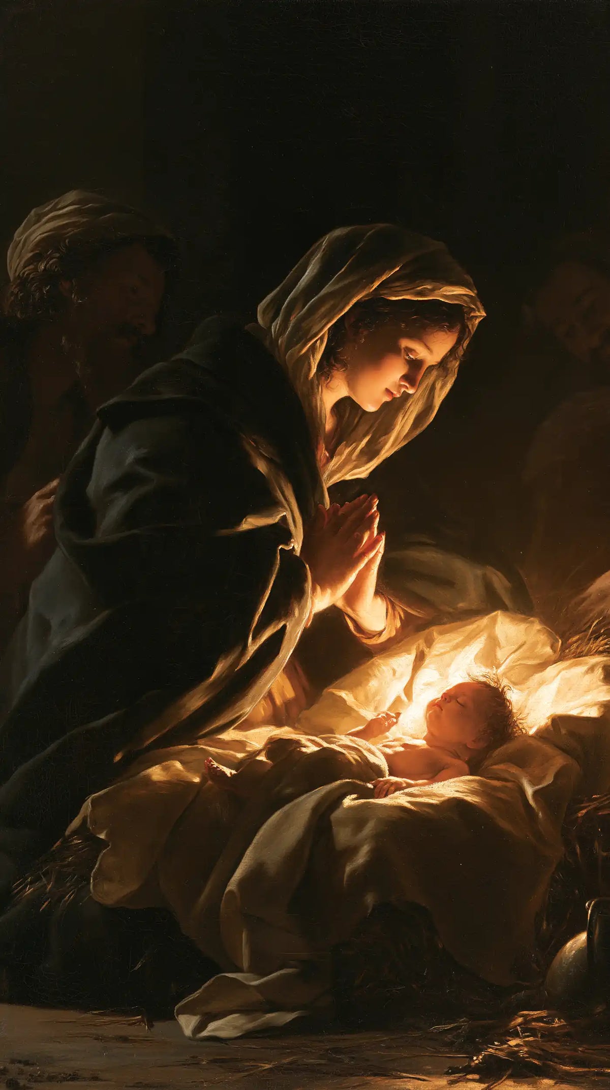 The Nativity — Prayer in the Amber Glow