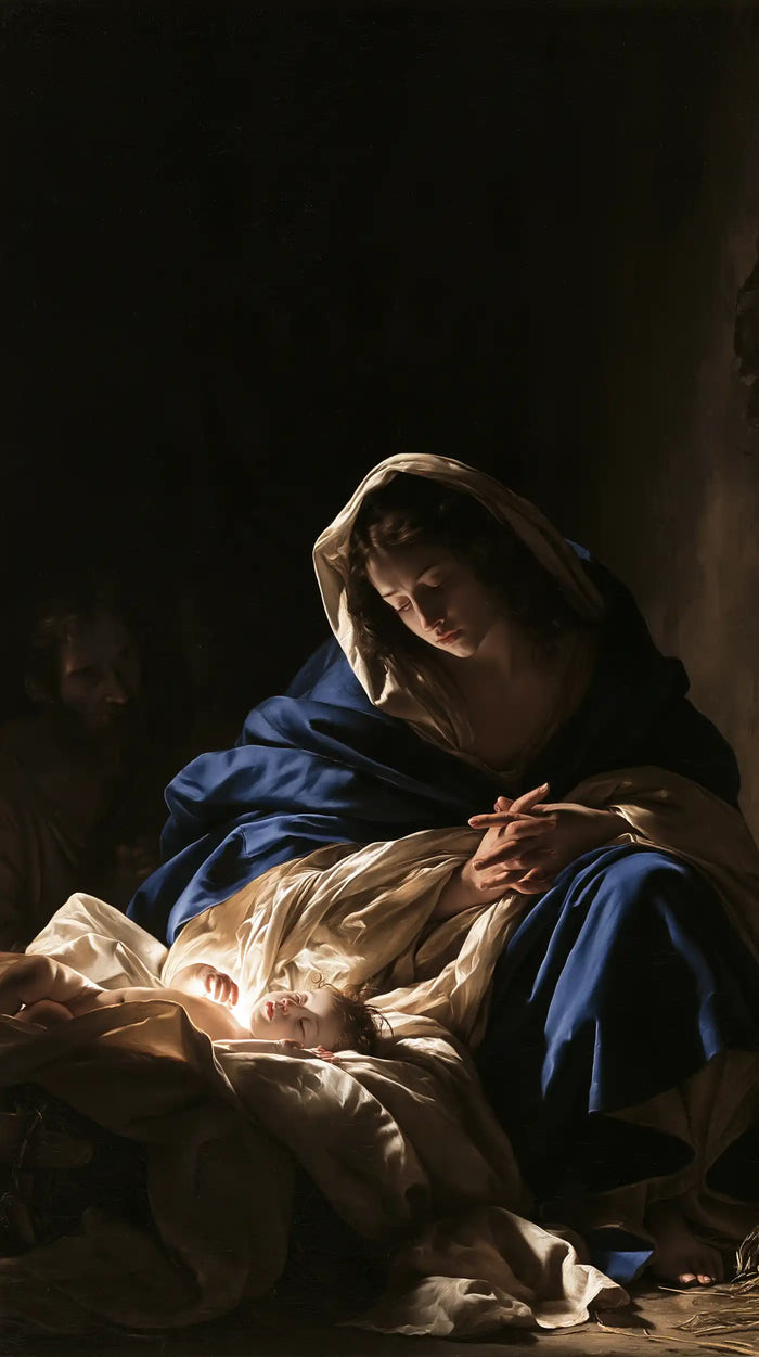 The Nativity - Caravaggio Tenebrism · Portrait n° 9
