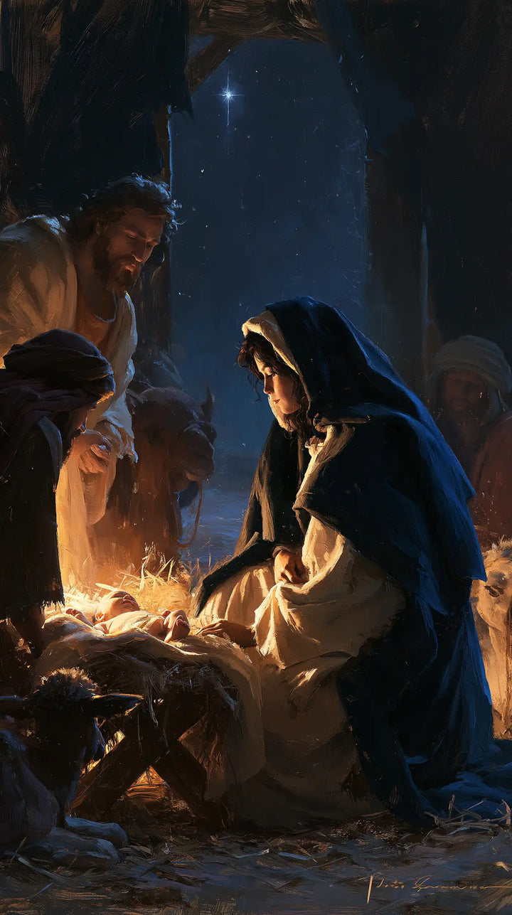 The Nativity - Midnight Blue Chiaroscuro · Portrait n° 3