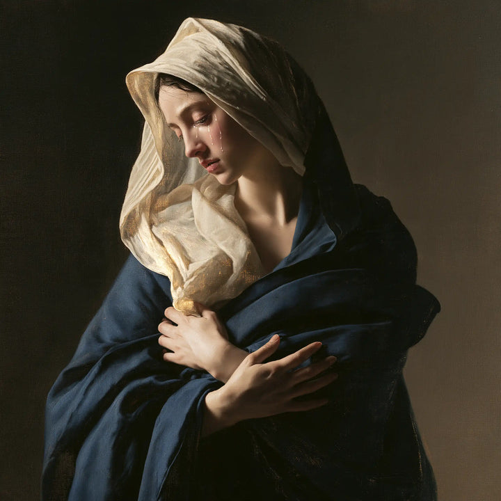 Our Lady of Sorrows - Mater Dolorosa Classical Portrait · Square n° 3