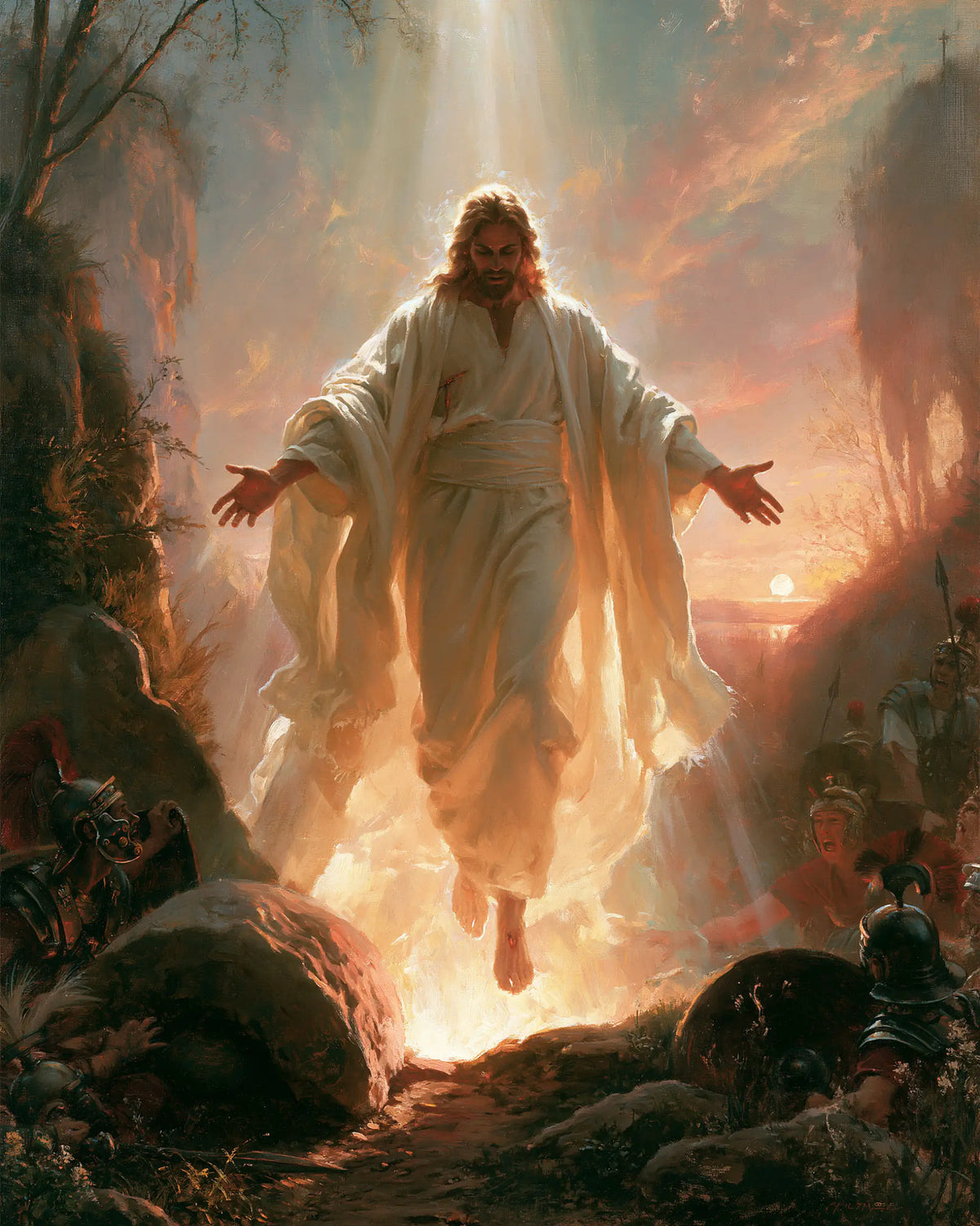 The Resurrection of Jesus Christ — The Column of Dawn between the Trees