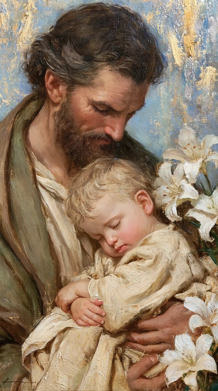 Saint Joseph with the Child Jesus – Impressionist · Portrait no. 7