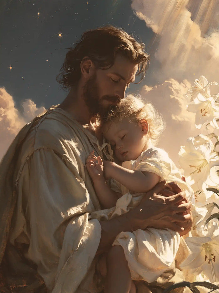 Saint Joseph with the Child Jesus – Symbolist · Portrait no. 15