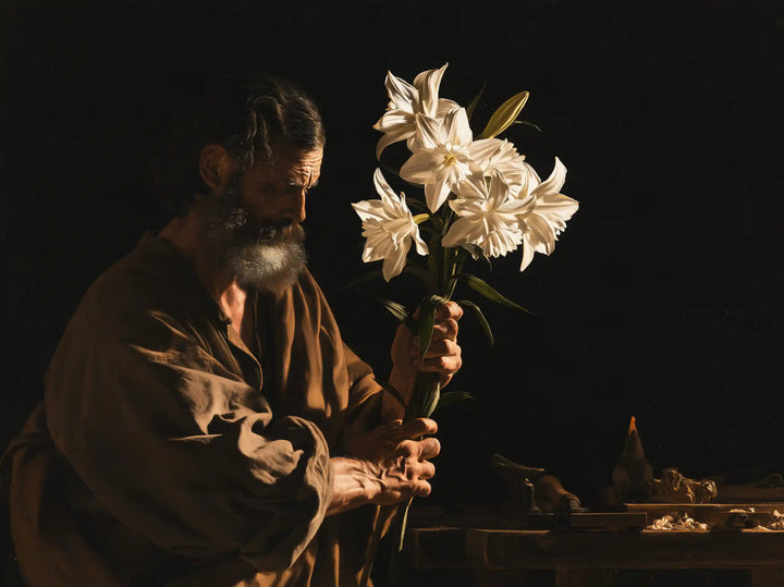 Saint Joseph – Caravaggio Tenebrism · Landscape no. 10