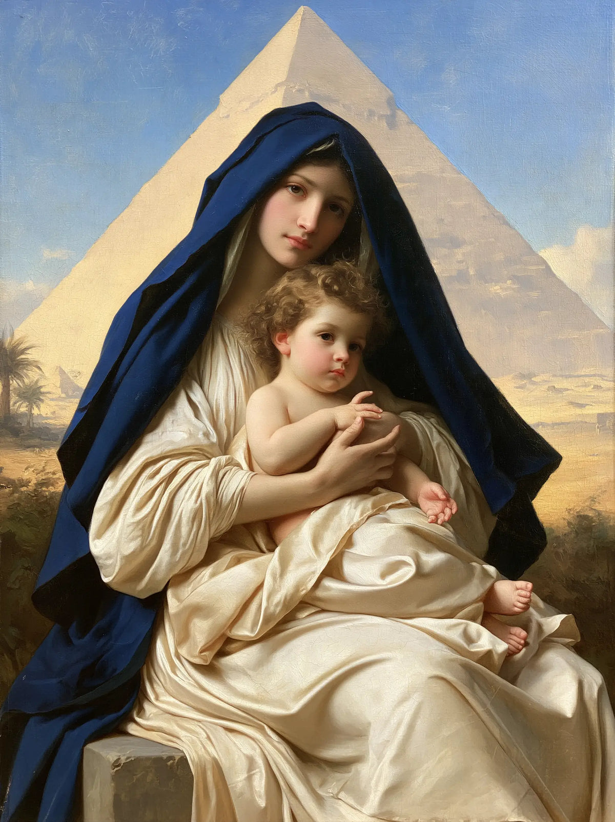 The Virgin Mary and Child Jesus — Shelter Before the Pyramids