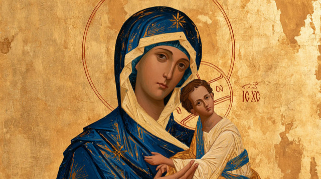 Virgin Mary and Child Jesus - Contemporary Byzantine · Landscape n° 16